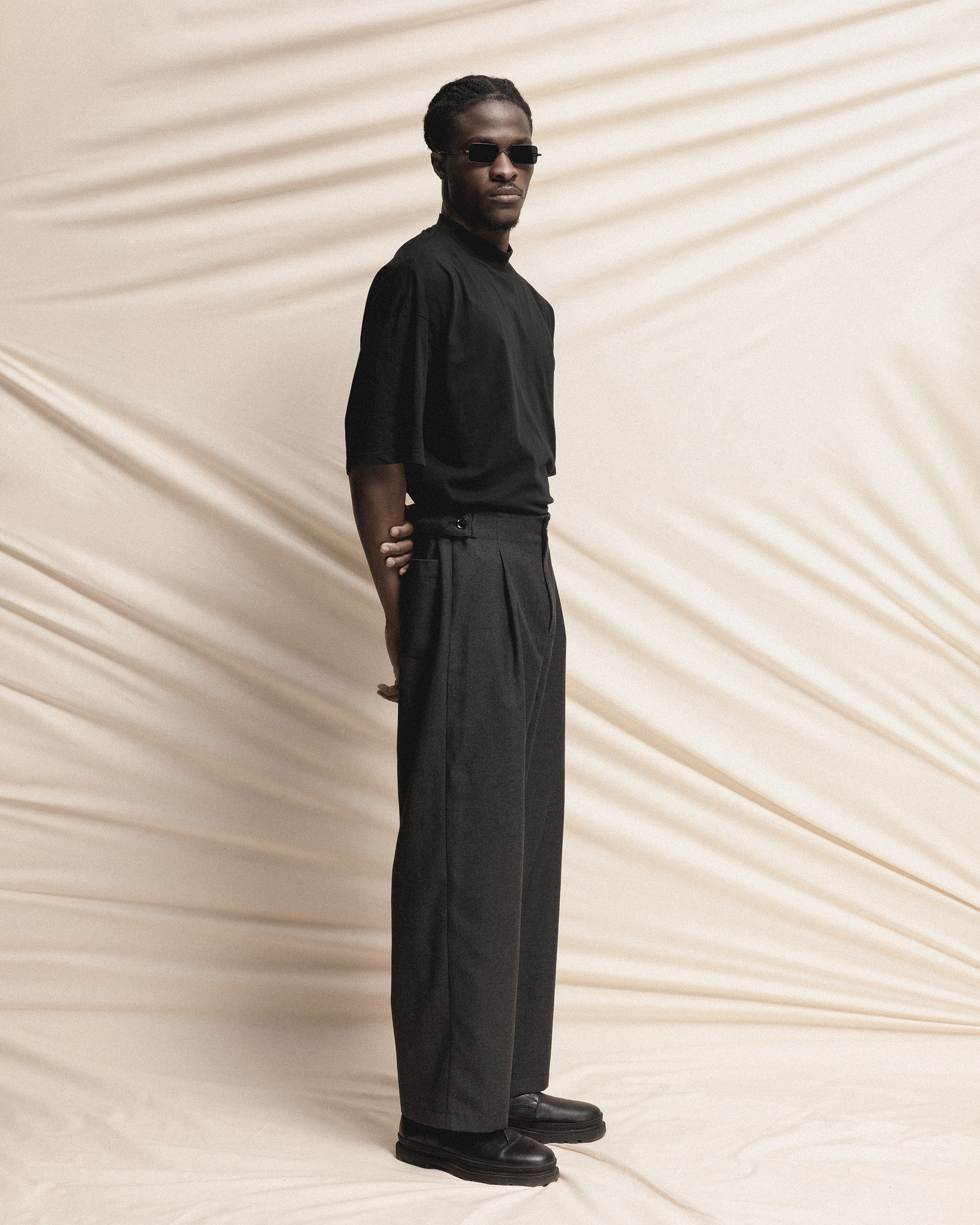 Grey Size Adjustable Trousers