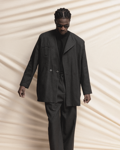 Grey Blazer with Belt