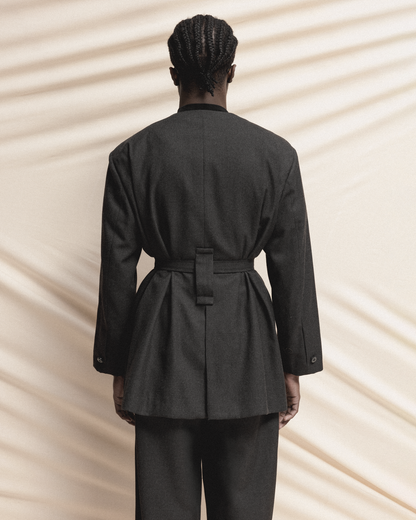 Grey Blazer with Belt