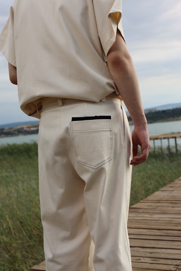 Canvas Trouser with Black Insert GOGUTSA menswear