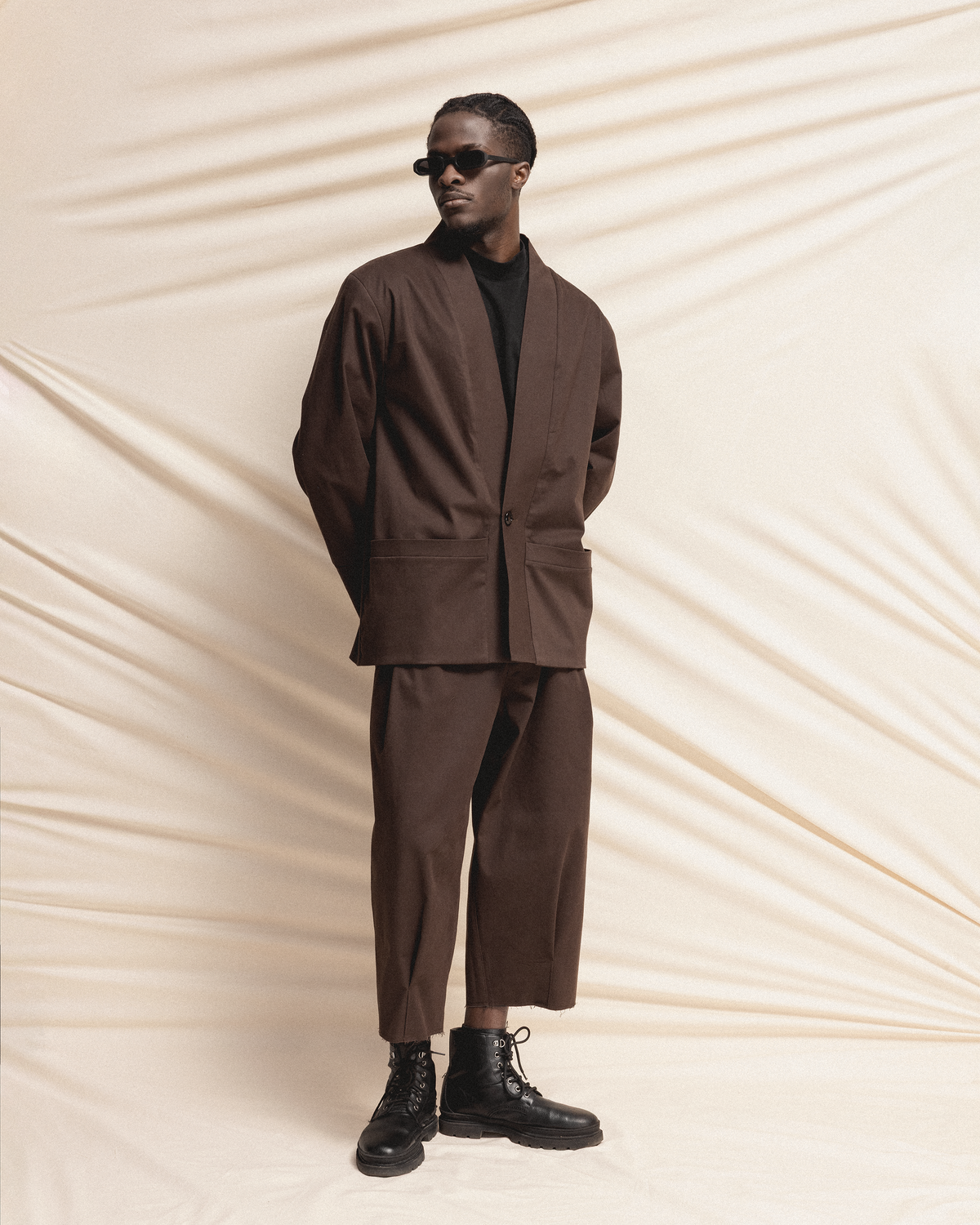 Dark Brown Blazer GOGUTSA menswear