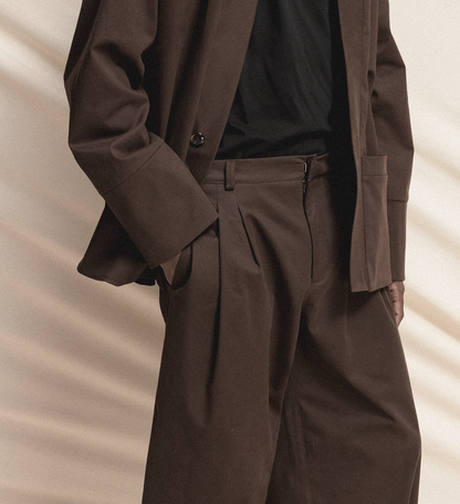 Wide-Leg Cropped Trousers