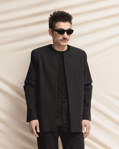 Structured Cut-Out Sleeve Blazer