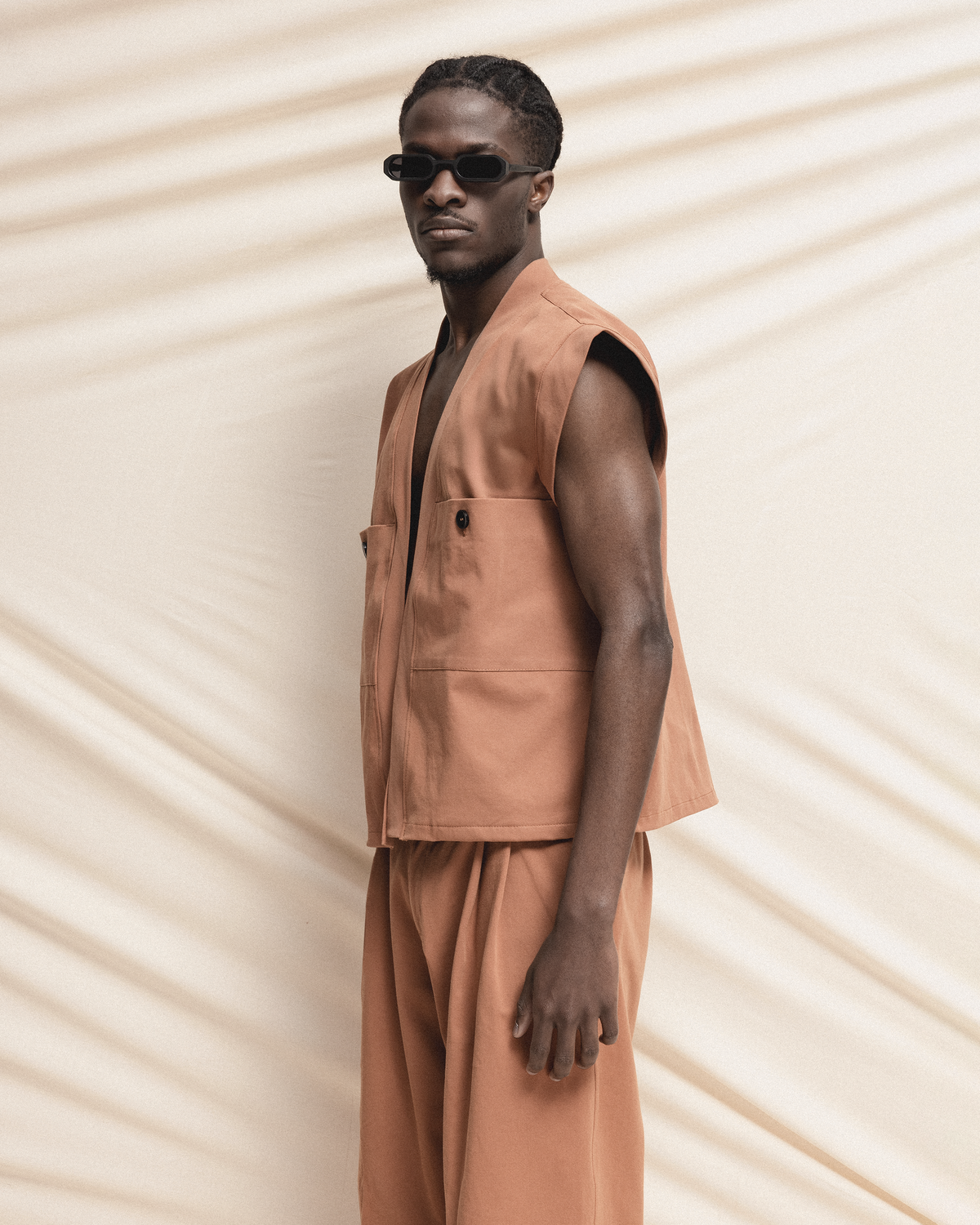 Warm Terracotta Vest GOGUTSA